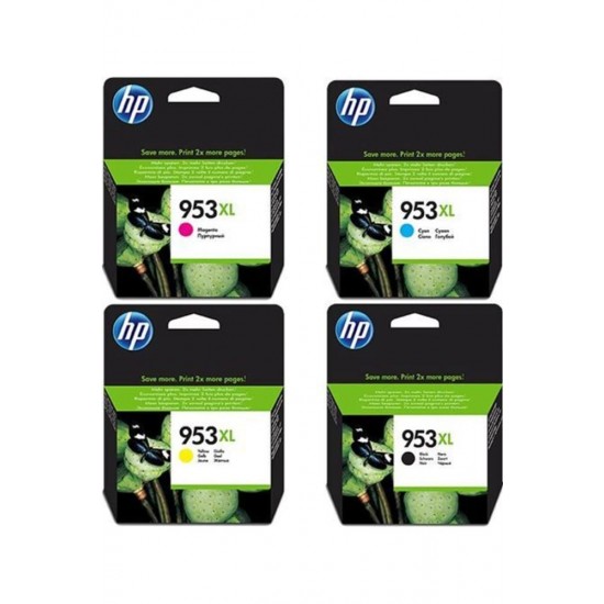 HP L0S70AE + F6U16AE + F6U17AE + F6U18AE 953XL Kartuş Seti HP L0S70AE + F6U16AE + F6U17AE + F6U18AE 953XL Kartuş Seti