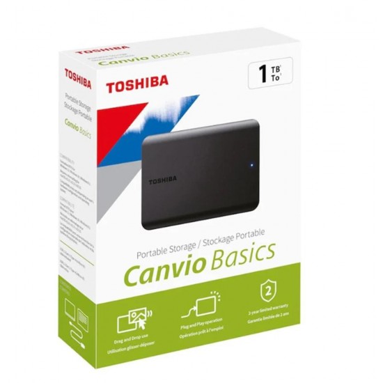 Toshiba 1TB Canvio Basic 2.5 Gen1 USB 3.2 Harici Harddisk (HDTB510EK3AA)