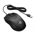 HP 100 6VY96AA Siyah Optik Kablolu Mouse 1.600 DPI Hassas Optik Sensörü