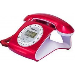 Multitek Retro Özel Tasarımlı Kablolu Siyah-Kırmızı-Gri-Turuncu-Beyaz Masa Üstü Telefon