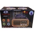 Everton Rt-877 Güneş Enerji Panelli Bluetooth Fm-Usb-Tf-Aux Şarjlı Nostaljik Radyo
