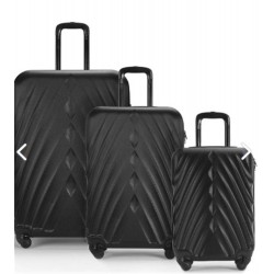 Wexta WX-400 3LÜ Set Siyah Valiz