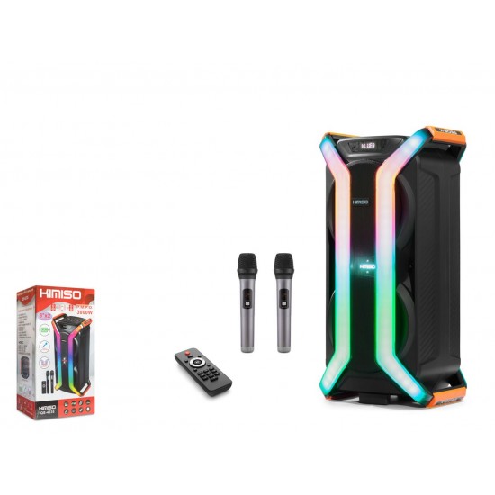 Kımıso QS4235 8" Uzaktan Kumandalı Mikrofonlu Bluetooth Speaker 2x8" 330-270-680MM Usb-TfCard-Fm