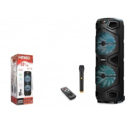 KIMISO QS4232 8" 3000W Uzaktan Kumandalı Mikrofonlu Bluetooth Speaker 2x8" 265-300-675MM Usb-TfCard
