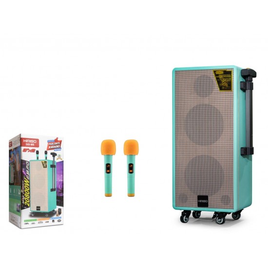 Kimiso QSW5 Bluetooth Speaker 2x8" 370-290-710MM Usb - Fm - Tf - Aux - Tws - Bluetooth