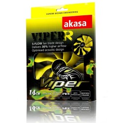 AKASA AK-FN073 "Viper R" 12cm Yuva için 14cm S-Flow Yüksek Performanslı Sessiz Fan
