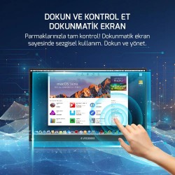 Ezcool 15.6" Lite E15T 60Hz Fhd Portable Taşınabilir Dokunmatik Monitör (Sıfır Ölü Piksel Garantili)
