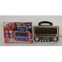 Everton Rt-769  Bluetooth Fm-Usb-Tf-Aux Solarlı,Led Işıklı  Şarjlı Nostaljik Radyo