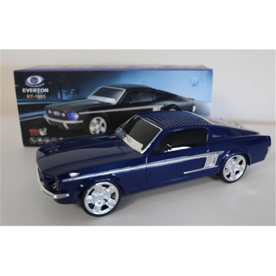 EVERTON RT-1951 Dark Blue Arabalı  Bluetooth Fm-Usb-Tf-Aux Şarjlı Nostaljik Radyo