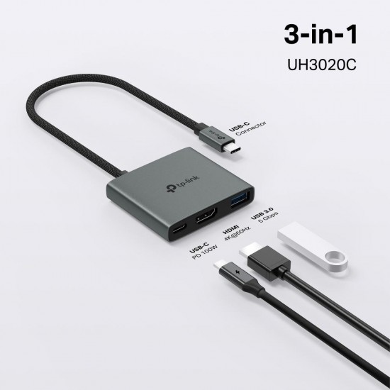 Tp-Link UH3020C USB Type C Docking Station 3 Port ( USB-C + HDMI + USB 3.0)