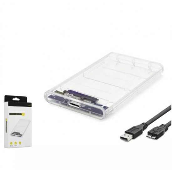 HADRON HDX1760 HDD KUTU USB3.0 PLASTİK SATA 2.5 TRANSPARENT