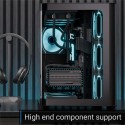 Aerocool AE P500C BK 4x12cm Mirror A-RGB Fanlı, Panoramik Tempered Panel, ATX