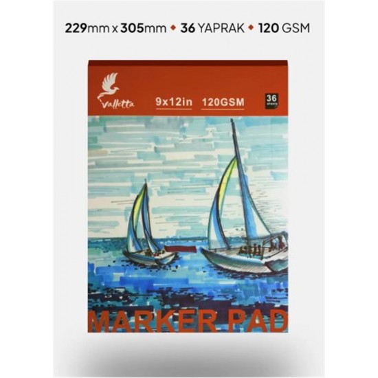 Valletta VLT1586 Albatros Profesyonel 36 Yapraklı Marker Çizim Defteri