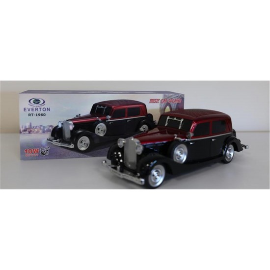 EVERTON RT-1960 Kırmızı Arabalı  Bluetooth Fm-Usb-Tf-Aux Şarjlı Nostaljik Radyo
