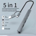 Inca IUTP-06TX 5in1 USB 3.0 + 2xUSB 2.0+Type-C+PD 100W USB+Type-C Çoklayıcı 3.0 ile 5 Gbps Inca IUTP-06TX 5in1 USB 3.0 + 2xUSB 2.0+Type-C+PD 100W USB+Type-C Çoklayıcı 3.0 ile 5 Gbps