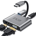 Inca ITPC-06TX USB C 4in1 – HDMI+VGA+USB+Güç Dağıtım Adap 4K@30Hz HDMI Çoklayıcı 100W PD Güçı Inca ITPC-06TX USB C 4in1 – HDMI+VGA+USB+Güç Dağıtım Adap 4K@30Hz HDMI Çoklayıcı 100W PD Güçı