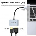 Inca ITPC-06TX USB C 4in1 – HDMI+VGA+USB+Güç Dağıtım Adap 4K@30Hz HDMI Çoklayıcı 100W PD Güçı Inca ITPC-06TX USB C 4in1 – HDMI+VGA+USB+Güç Dağıtım Adap 4K@30Hz HDMI Çoklayıcı 100W PD Güçı