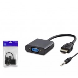 Hadron Hdx7806 Hdmi To Vga F Çevirici + Audio 1080P Ps4 5V Güç Girişli Siyah