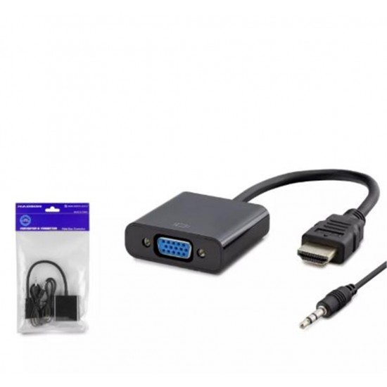 Hadron Hdx7806 Hdmi To Vga F Çevirici + Audio 1080P Ps4 5V Güç Girişli Siyah