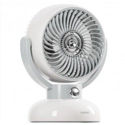 Everest EFN12 Krem 1200mAh 3 Hız Kademe Led Işıklı Retro Masaüstü Usb Fan