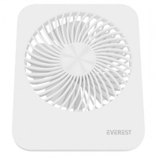 Everest EFN-601 Beyaz 2000mAh 4 Kademeli 4000RPM Hız Metal Ayak Masaüstü Usb Fan