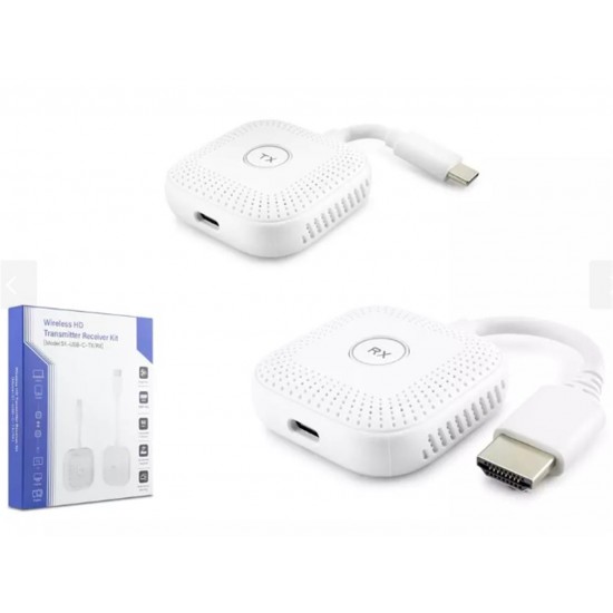 Hadron HDX1385 50mt Type-C Tx - Hdmi Rx Extender Kablosuz 1080p (Tv-Tablet-Projektör)