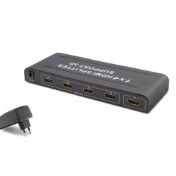 Hadron Hdx1294 4 Port Hdmi Splitter 1.4V 1080P 3D 1-In 4-Out Siyah (Giriş 1xHDMI-Çıkış 4 xHDMI)