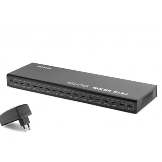 Hadron Hdx1293  16 port Hdmi Splitter 1.4V 1080P 3D 1-In 16-Out Siyah