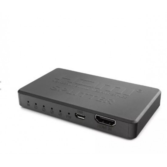 Hadron Hdx1372 Hdmi Splitter 4Port 4K-20 With Usb Power Cable