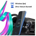Enkado Otomatik Vakumlu Kablosuz Şarjlı Araç İçi Telefon Tutucu