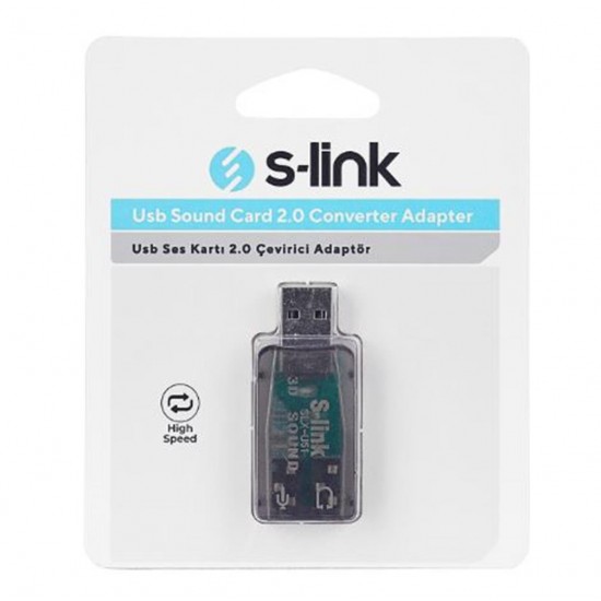 S-link SLX-U51 Usb Ses Kartı 2.0 Çevirici Adaptör