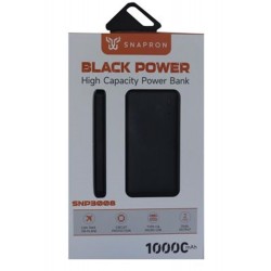 SnapMax SNP-3008 Siyah 10.000 mah Powerbank 2x USB Çıkışlı 1 Type-C ve 1 Micro Girişli
