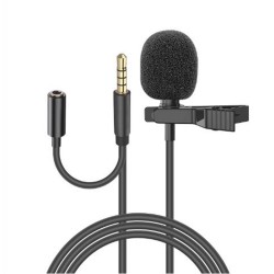 Snopy SN-MTK25 Siyah Tik-Tok Akıllı Telefon ve Youtuber Kulaklık Çıkışlı Yaka Mikrofonu