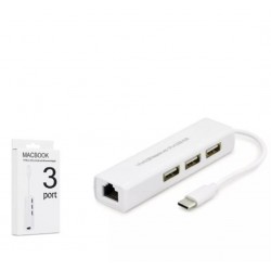 Hadron Hdx7007 Type-C Hub Combo 3-Usb + Lan Beyaz