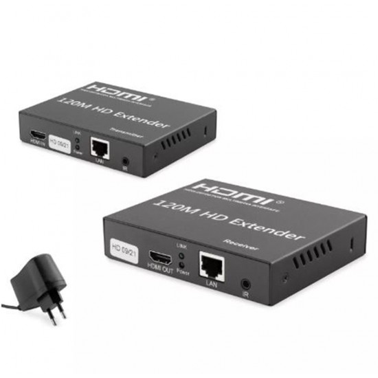 Hadron Hdx1348 120M Hdmi Extender 3840 x 2160 @30Hz 4K  Siyah