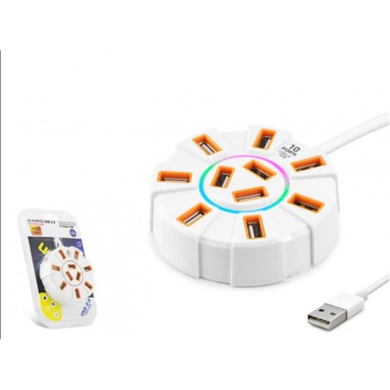 Hadron Hdx7034 Usb Hub 10-Usb 1.2M Beyaz