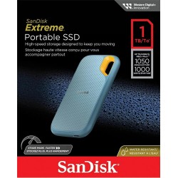 Sandisk 1TB Extreme SDSSDE61-1T00-G25B 1050MB-sn V2 Açık Mavi Taşınabilir SSD