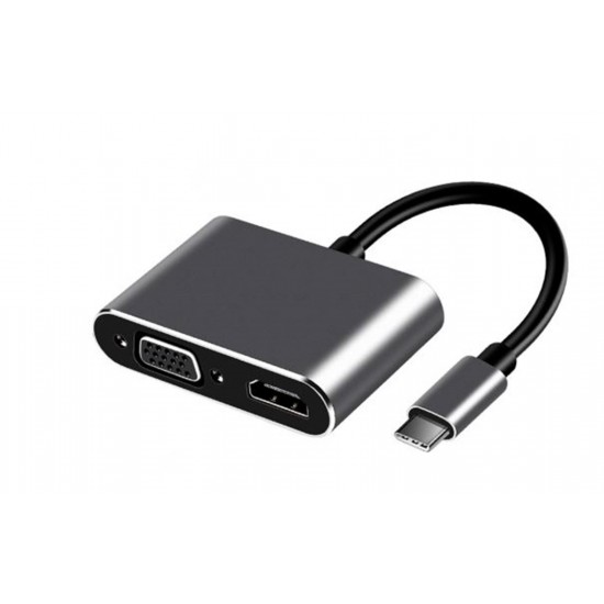 FRISBY FA-7678C Type-c - HDMI+VGA 4Kx2K Adaptör