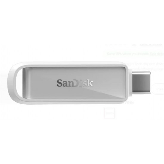 Sandisk SDIXS0N-128G-GN6NE 128GB Phone Drive with USB-C-128GB (Arctic White) Flash Bellek