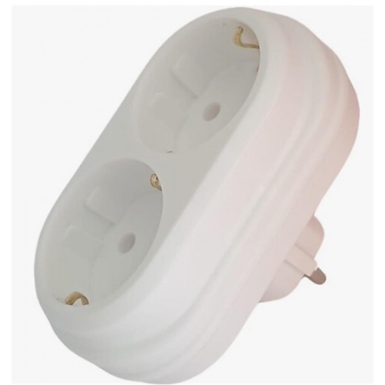 Mutlusan İkili Topraklı Fiş-Priz Düz Tip Beyaz (001 170 033006 00 00)