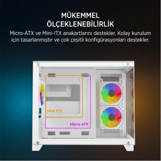 James Donkey Stark S700 750W Beyaz Gaming Kasa