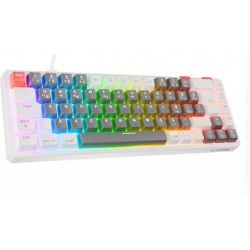 Rampage YORU MINI Gri-Beyaz Type-C Bağlantılı OUTEMU Red Swich Q Mekanik Gaming Oyuncu Klavye RGB