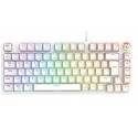 Rampage ENIGMA 75 Beyaz USB RGB Aydınlatmalı Red Switch Tam Türkçe  Gaming Mekanik Klavye