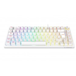 Rampage ENIGMA 75 Beyaz USB RGB Aydınlatmalı Red Switch Tam Türkçe  Gaming Mekanik Klavye
