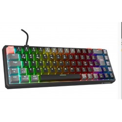 Rampage YORU MINI PRO Siyah-Gri  Bağlantı OUTEMU Red Swich Q Kablosuz RGB Mekanik Oyuncu Klavyesi