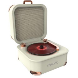 Mikado MD-62BT 5W 1200mAh Krem TF Kart + Bluetooth Destekli Klasik Retro Müzik Kutusu