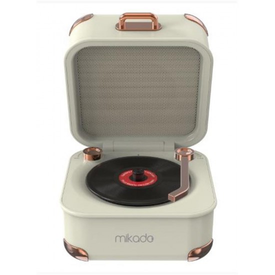 Mikado MD-62BT 5W 1200mAh Krem TF Kart + Bluetooth Destekli Klasik Retro Müzik Kutusu