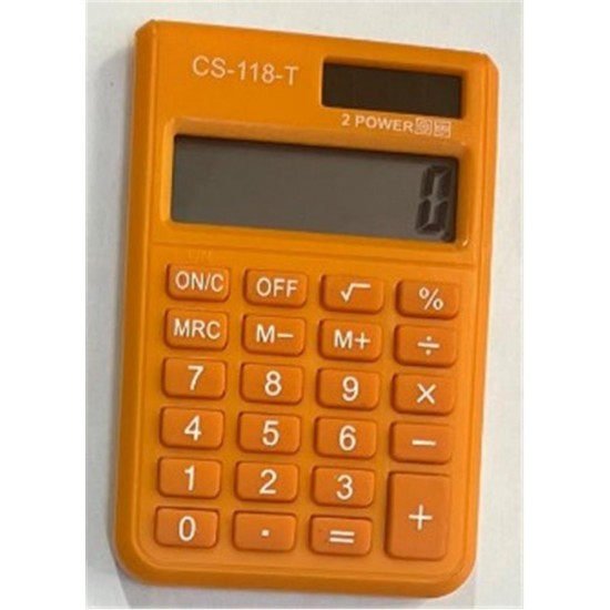 CSL CS-118-T Turuncu 8 Hane Cep Tipi Hesap Makinesi