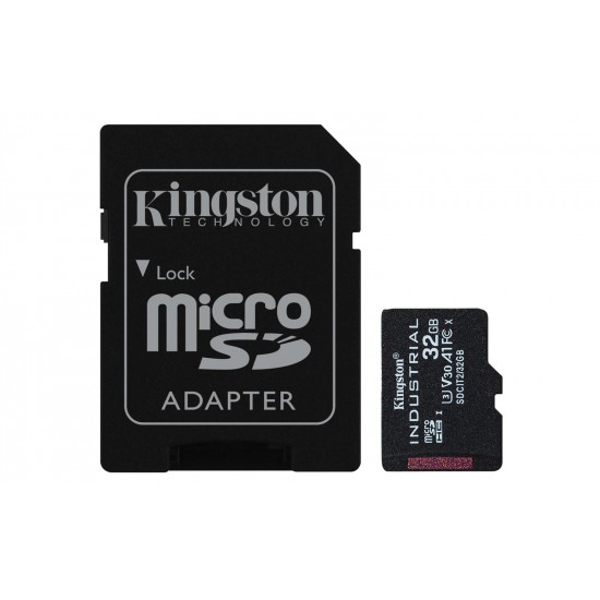 Kingston SDCIT2-32GB 32GB microSDHC Industrial C10 A1 pSLC Card + SD Adapter Hafıza Kartı