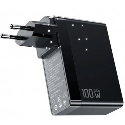 MCDODO CH-8101 Gan Serisi 100W 3 Port Başlıklı1xUsb 2 xType-C Girişli Universal Şarj Adaptörü-Siyah